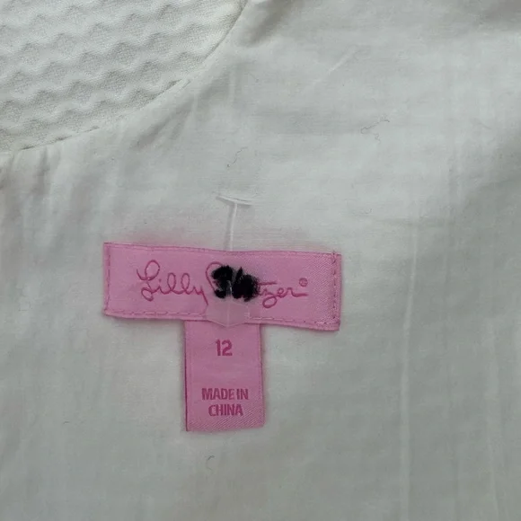 Lilly Pulitzer Valli Shift Dress White Gold Embellished Size 12 Cocktail Resort - Picture 10 of 14